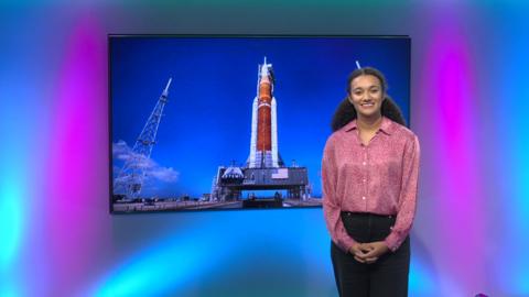 Nina on the Newsround set