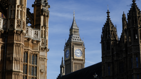 The Elizabeth Tower, also known as Big Ben, at the Houses of Parliament