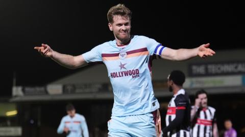 Collins celebrates for Brentford