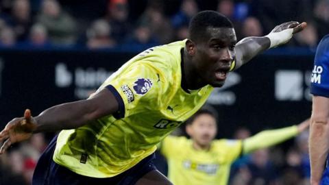 Paul Onuachu celebrates