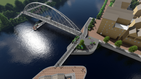 An artist's impression of the new bridge