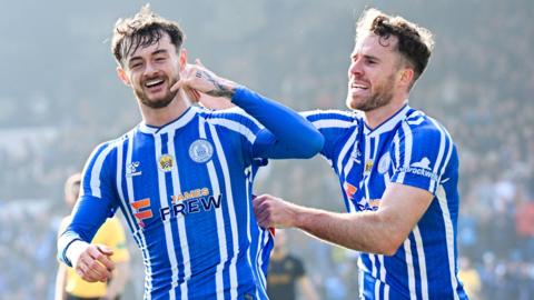 Kilmarnock's Joe Hugill and Marley Watkins celebrate