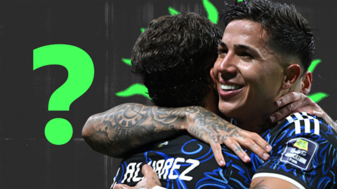 Argentina's Enzo Fernandez celebrating