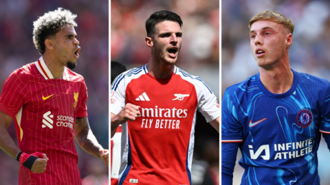 Luis Diaz, Declan Rice and Cole Palmer after pre-season fixtures