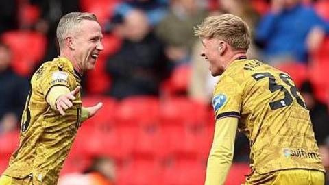 Adam Forshaw celebrates for Blackburn