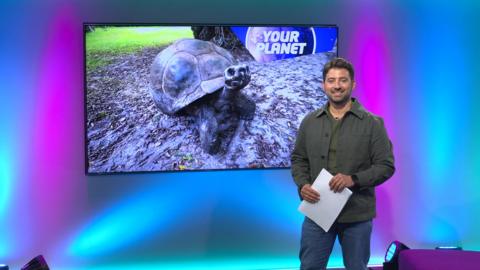 Ricky on the Newsround set