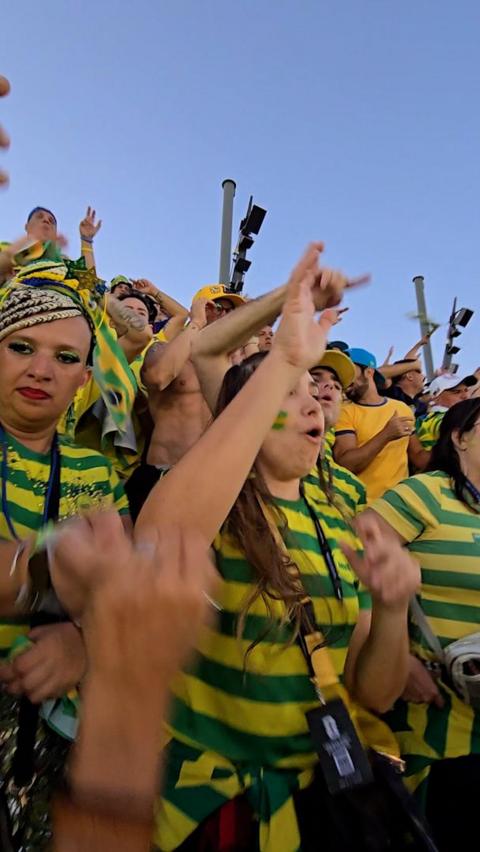Brazil fans singing