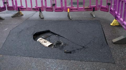 A sinkhole in Wisbech