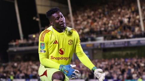 Andre Onana's only appearance for Manchester United this season came in the Carabao Cup second-round defeat at Grimsby