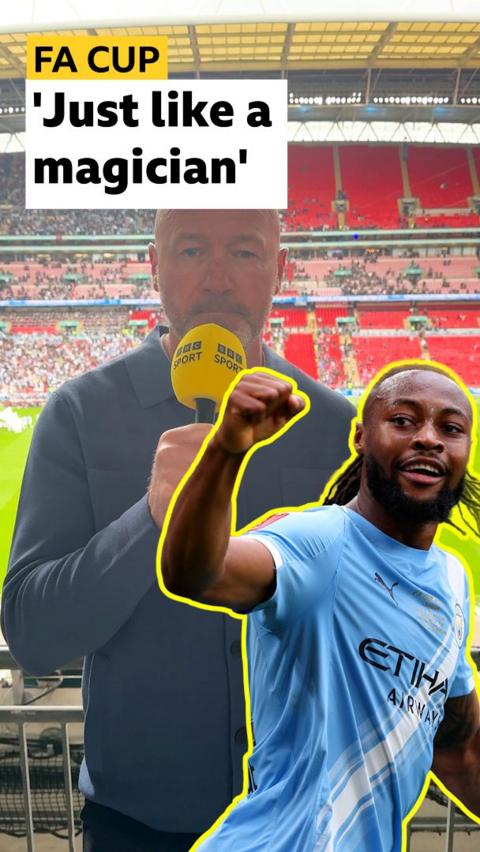 Alan Shearer reacts to Manchester City's FA Cup win