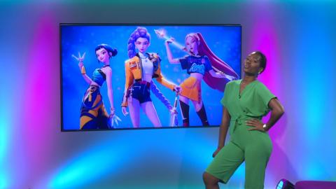 Shanequa on the Newsround set