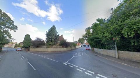 A street view of the junction between Westgate and Manor Street in Ruskington.