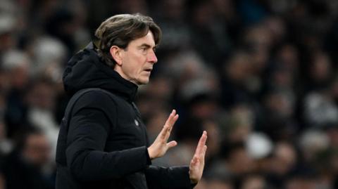 Spurs head coach Thomas Frank during the FA Cup third round tie at home to Aston Villa.