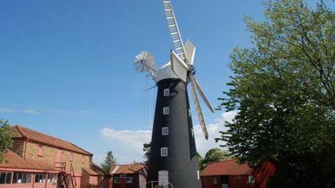 The windmill before it was damaged in the storm