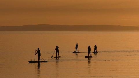 paddleboarders