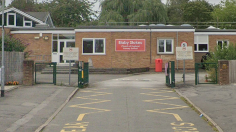 The front of a school