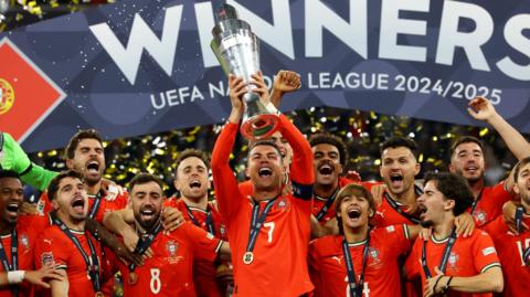 Cristiano Ronaldo lifts Nations League trophy