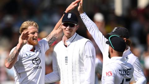 Ben Stokes celebrates a wicket