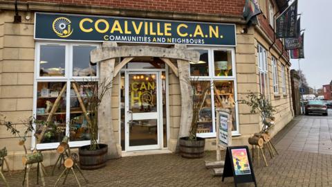 Exterior of Coalville CAN headquarters in Memorial Square, Coalville 