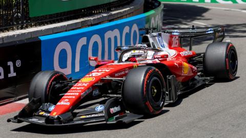 Ferrari's Charles Leclerc in Monaco Grand Prix free practice
