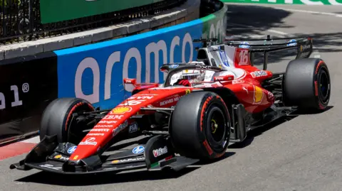Ferrari's Charles Leclerc in Monaco Grand Prix free practice
