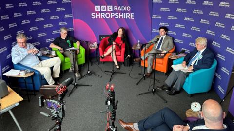 Candidates in studio hustings