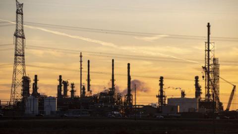 The Suncor Energy oil refinery in Edmonton, Alberta, Canada, on photographed on Wednesday, April 5, 2023. 