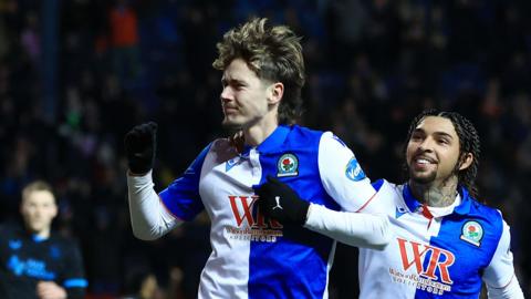 Todd Cantwell of Blackburn Rovers celebrates