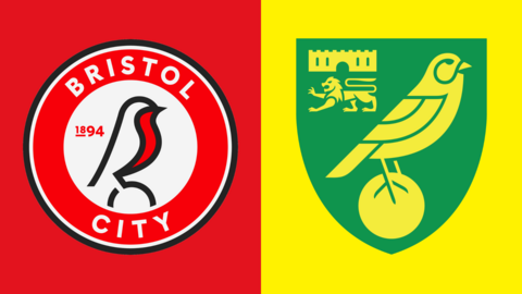 Bristol City and Norwich City club badges