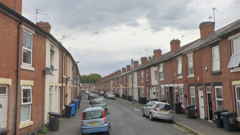 A general view of Reeves Road in Derby