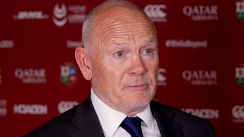 Ieuan Evans speaks to the media
