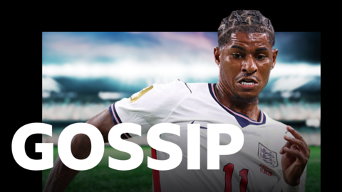 BBC Sport Gossip graphic featuring England's Marcus Rashford