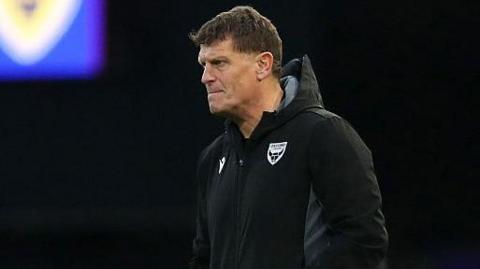 Craig Short on the touchline during Oxford's Championship match at Ipswich on January 1