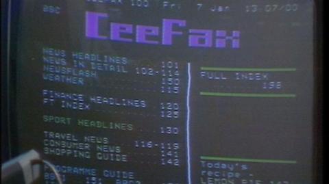 Pebble Mill looked at the newfangled BBC information service - Ceefax.