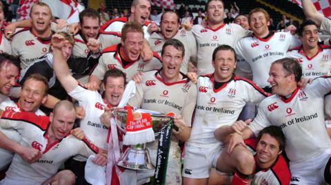 Ulster celebrate winning the Celtic League