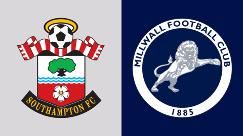The Southampton and Millwall club crests side by side