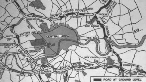 Old map of London.