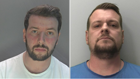 Mugshots of Jamie Chapman and Philip Farrows