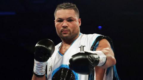 Joe Joyce celebrates victory over Kash Ali in March 2024