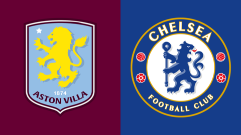 Aston Villa and Chelsea club badges
