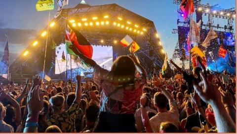 Glastonbury festival, the Pyramid Stage