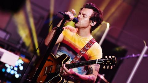 Harry Styles in the R1 Live Lounge