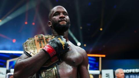 Fabian Edwards celebrates beating Dalton Rosta