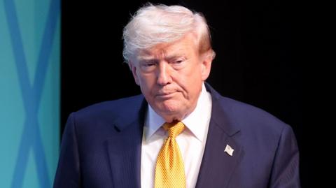Trump arrives for a press conference during the 2026 NATO Summit in Ankara, Turkey, 08 July 2026