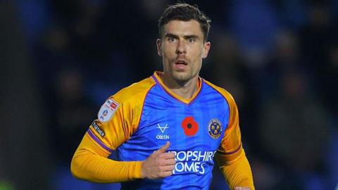 Josh Ruffels in action for Shrewsbury Town