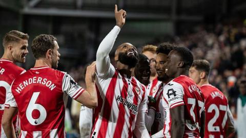 Brentford celebrate
