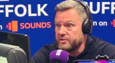 Mark Ashton speaking on BBC Radio Suffolk