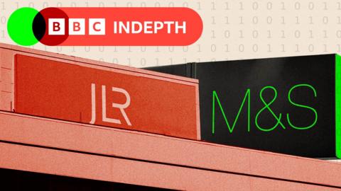 JLR and M&S logos