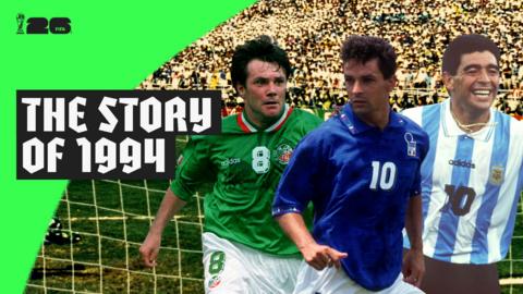 Diego Maradona, Ray Houghton and Roberto Baggio.