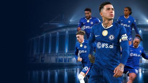 Promotional image that accompanied the announcement featuring Enzo Fernandez, Cole Palmer, Lauren James, Reece James and Naomi Girma